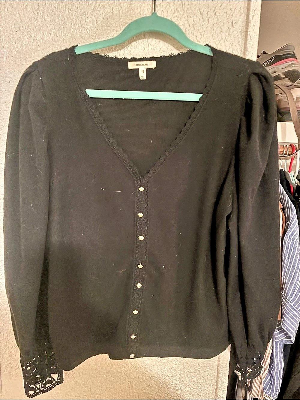 Maurices Black Cardigan Size XL